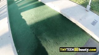 Black teen with a big ass is getting fucked hard!