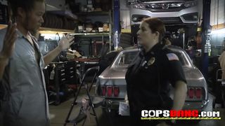 Black suspect is licking a wet pussy