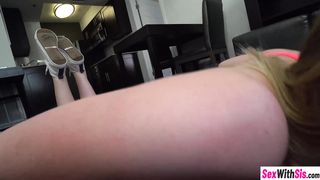 Stepsister tries a sexy cardio exercise