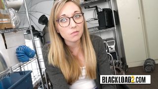 Blonde is ready to suck her boss's BBC