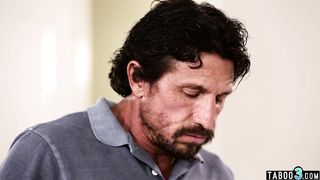 Teen wets herself in front of stepfather