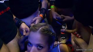 Busty and shaved ria sunn gets dp and cumshots