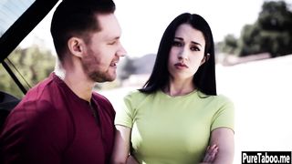 Naughty MILF sucks a guys hard thing