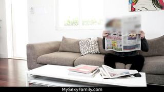 Blonde step sister loves wild positions in bed