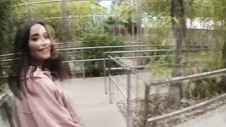 Picking up big booty teens to fuck them hard in