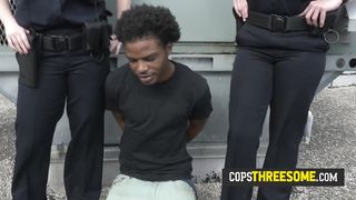 Huge black cock is getting sucked hard