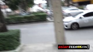 A blowjob from a petite Asian teen