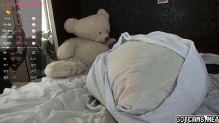 Tiny Teen Spreads Pussy and Fingers Ass