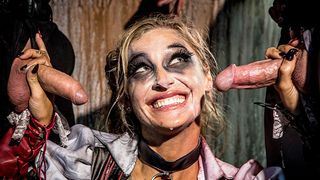 Anal gangbang in Suicide Squad parody