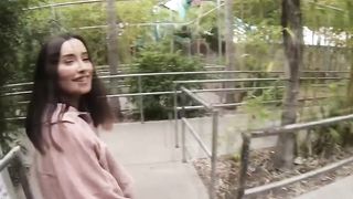 POV hardcore bang with a big ass petite teen!