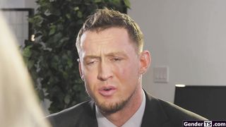 Shemale boss Marissa Minx anals employee