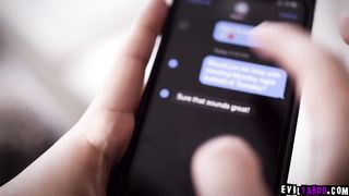 Gorgeous teen babes meet in a lesbian hookup