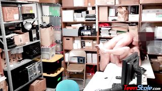 Teen shoplifter Emily Willis punish fucked on CCTV