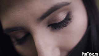 Small tits babe got caught by a dirty teen lesbian