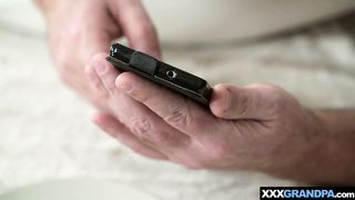 Old grandpa tries to satisfy a teen nymphos hunger