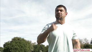 TS Angelina let dude bangs her butthole