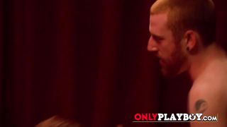 Interracial orgy with a redhead and blac