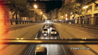 Pantyhose tranny slut fucks hard