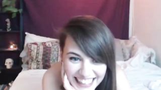 lovely teen having fun with her dildo