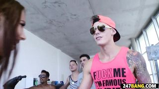 Guys watch her suck dick