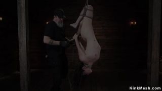 Brunette slave is extreme tormented
