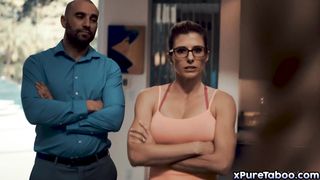 Teen cheerleader 3some coach n her hubby