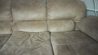 Horny blonde is home alone masturbating