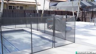 Petite Asian teen gets huge dick