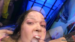 Latina francys belle in gangbang with cums and dp