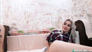 Blonde amateur teen gets anal pov