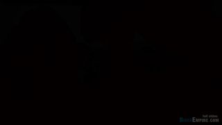 Two blonde hunks screwing with teenage brunette