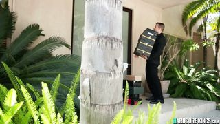 Sale reps fuck with busty blonde babe