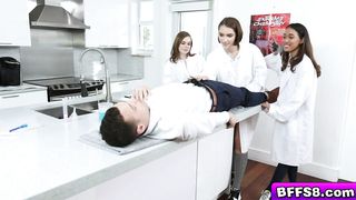 Horny Schoolgirl shares the studs prick