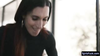 Ts Foxxy fucks her stepsis boyfriend