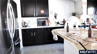 Gameday with blonde wife