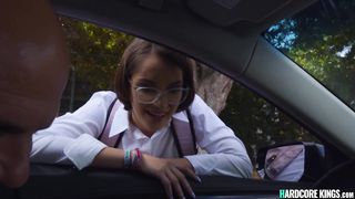 Teen student POV banged by huge dick