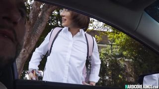 Teen student POV banged by huge dick