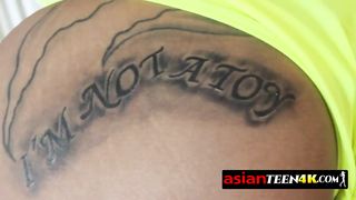 Asian babe is receiving POV oral sex