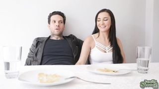 Jade Amber sucks her mans big meat