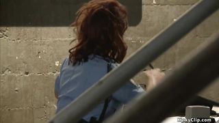 Prisoner ties and anal fucks busty cop
