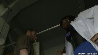 Black shemale doctor milks patient
