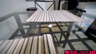 Jade Nile suck and slurp stepbros cum