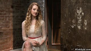 Different blonde slaves on hogtie