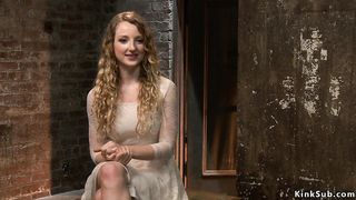 Different blonde slaves on hogtie