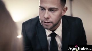 Busty GILF assistant fucked in the office