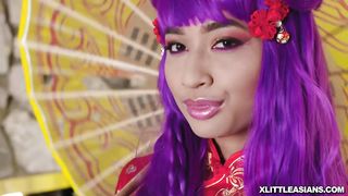 Asian Avery Black spreads her legs