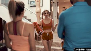 Coach and husband fuck teen cheerleader