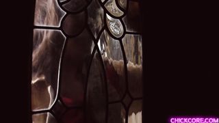 Teen explores sweet pussy with lesbian neighbor