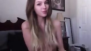 shy stepsister fucking herself with a dildo