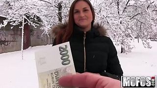 Mofos Huge Boobs video starring Barbara Bieber cum on ass